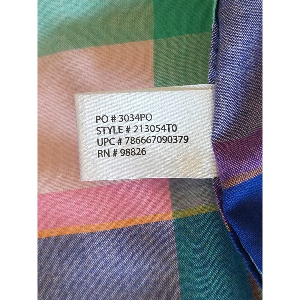 Junior's Large US POLO ASSN Shirt Pastel Plaid 100% Cotton Logo Button Up Summer - Picture 8 of 10